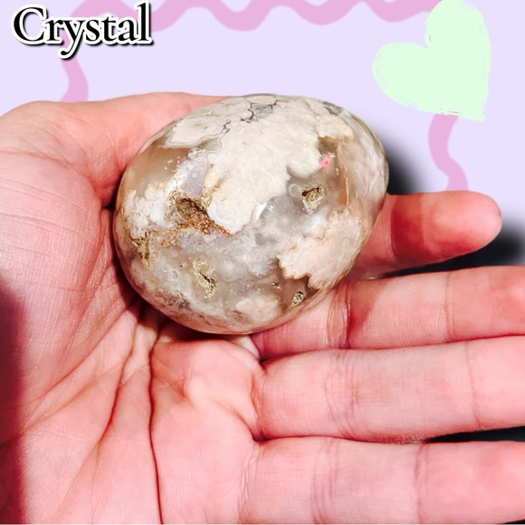 Polished Agate/Jasper Crystal Egg – Natural Stone - Picture 4 of 9